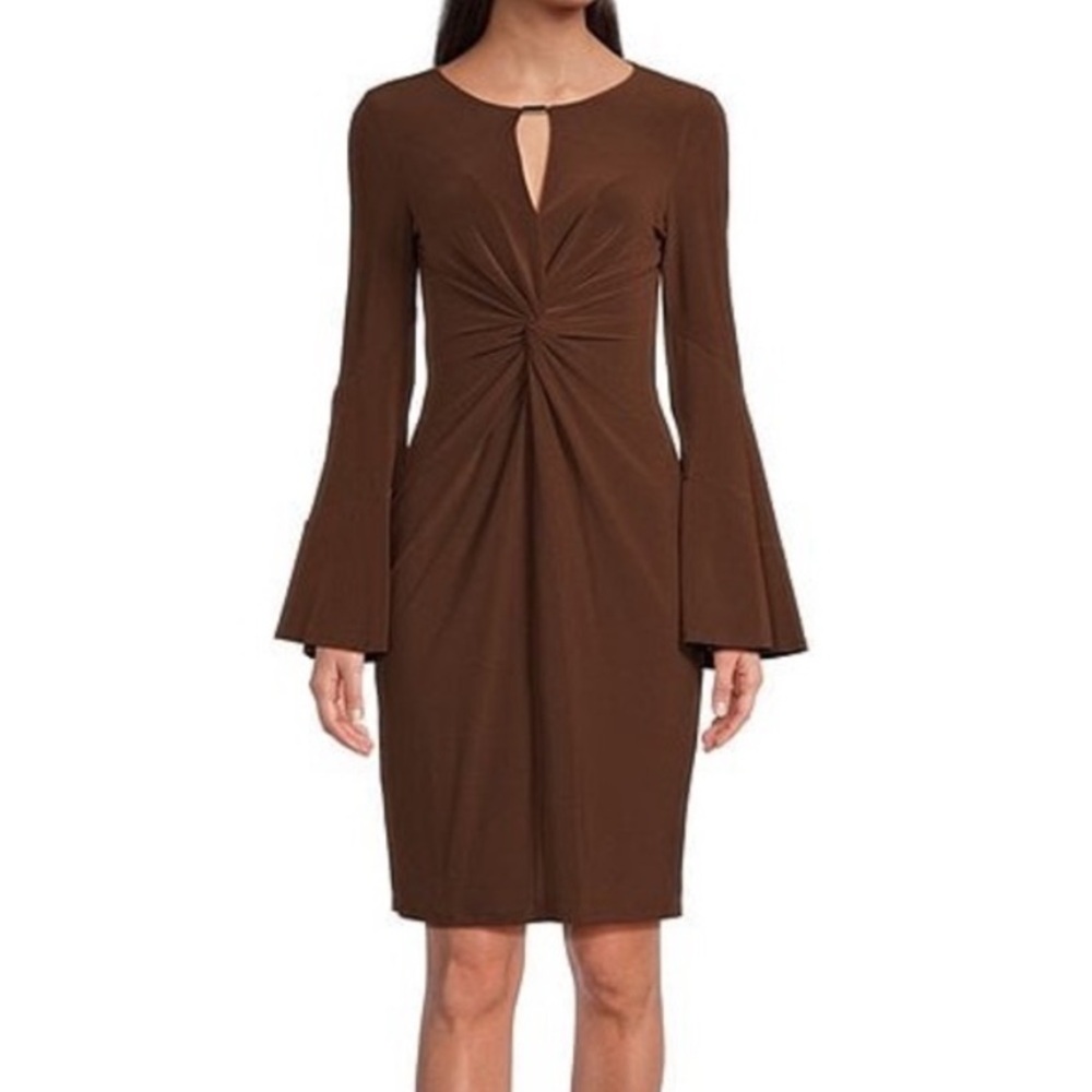 Tommy Hilfiger Brown Long Sleeve Dress